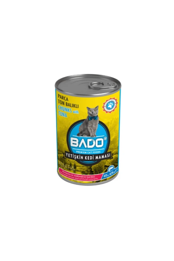 BADO Kedi Maması Konserve 415gr Ton Balıklı