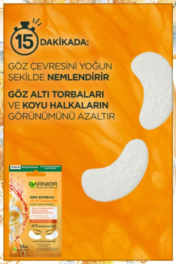 GARNİER Nem Bombası Göz Altı Torbalarına Karşı Kağıt Göz Maskesi - 2