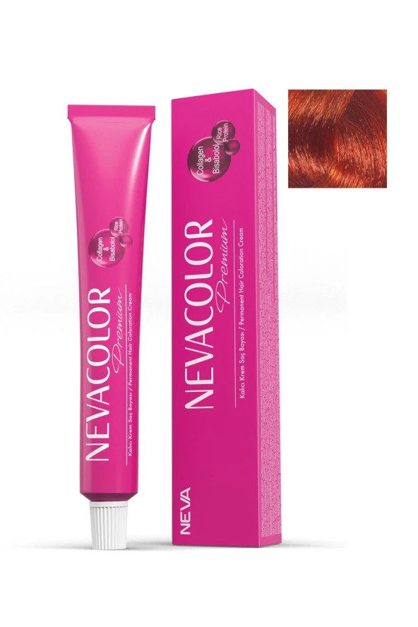 NEVA COLOR Nevacolor Premium Kalıcı Krem Saç Boyası 0.44 Yoğun Bakır