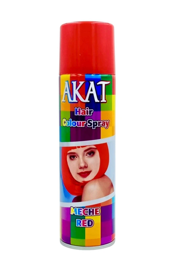 AKAT GARDİ Renkli Saç Sprey Kırmızı 180 ml