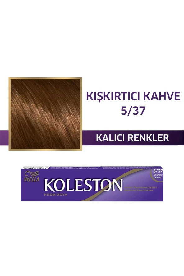 WELLA Koleston Single Tüp Boya 5/37 Kışkırtıcı Kahve ürün görseli 1