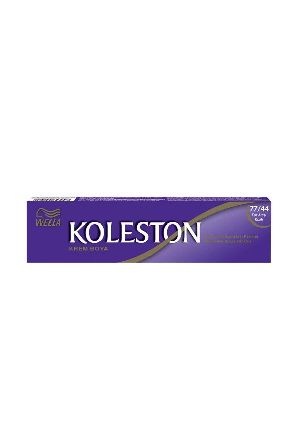 WELLA Koleston Single Tüp Boya 77/44 Kor Ateşi Kızılı - Resim 2