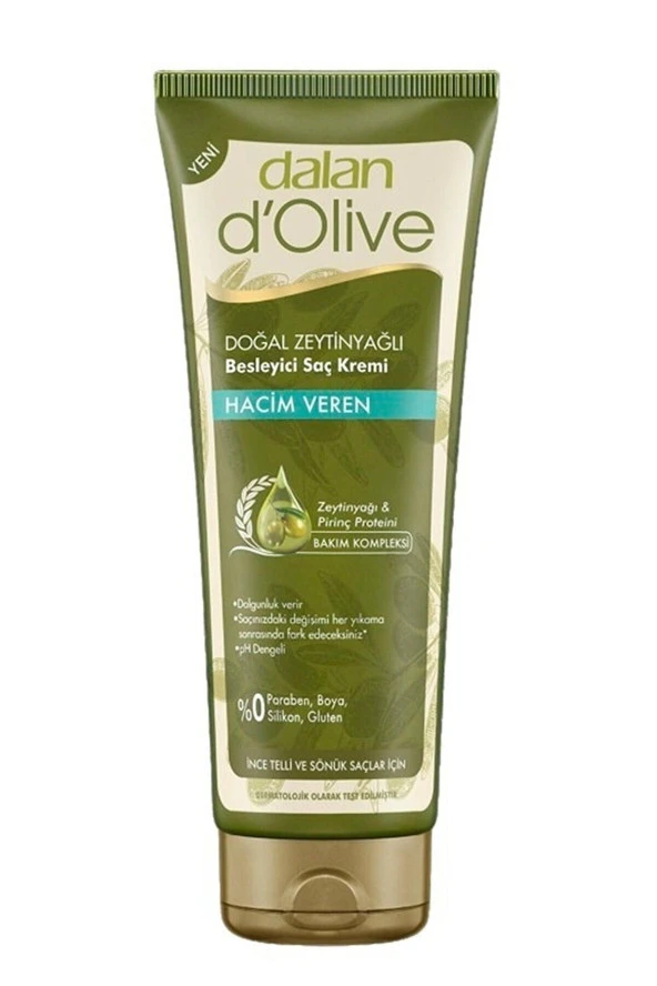DALAN D`olive Zeytinyağlı Hacim Veren Ince Telli Ve Sönük Saçlar Için Saç Kremi 200 ml