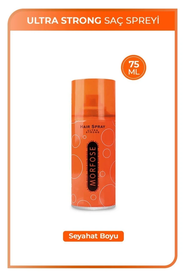 MORFOSE Saç Spreyi Ultra Strong 75 ml - Ultra Güçlü Dış Etkenlere Karşı Kalıcı Tutuş