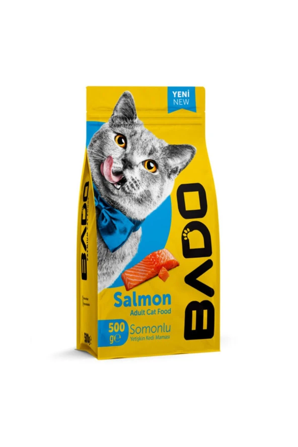 BADO Yetişkin Kedi Maması Somonlu 500gr