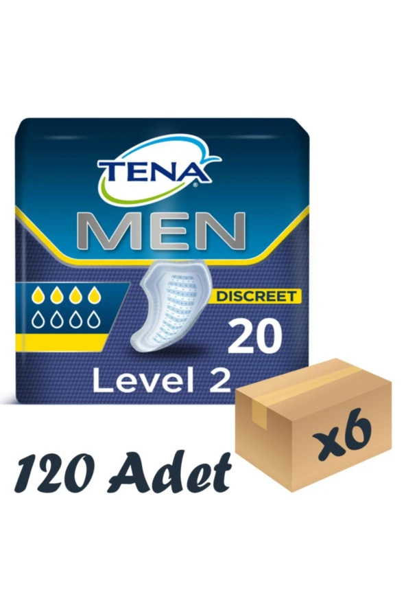 Tena Level 2 6 Paket 120 Adet Erkek Mesane Pedi