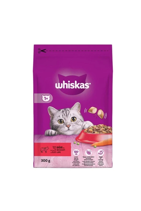 WHİSKAS Biftekli Havuçlu Kuru Kedi Maması 300 gr