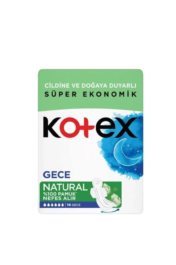Kotex Hijyenik Ped Natural Gece 14'Lü