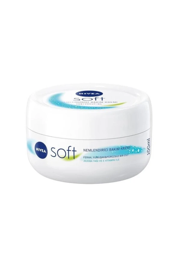NIVEA Soft Krem 100ml,nemlendirici Bakım Kremi, Yüz, Vücut, El, Jojoba Yağı Ve E Vitamini,tüm Cilt Tipleri - 2