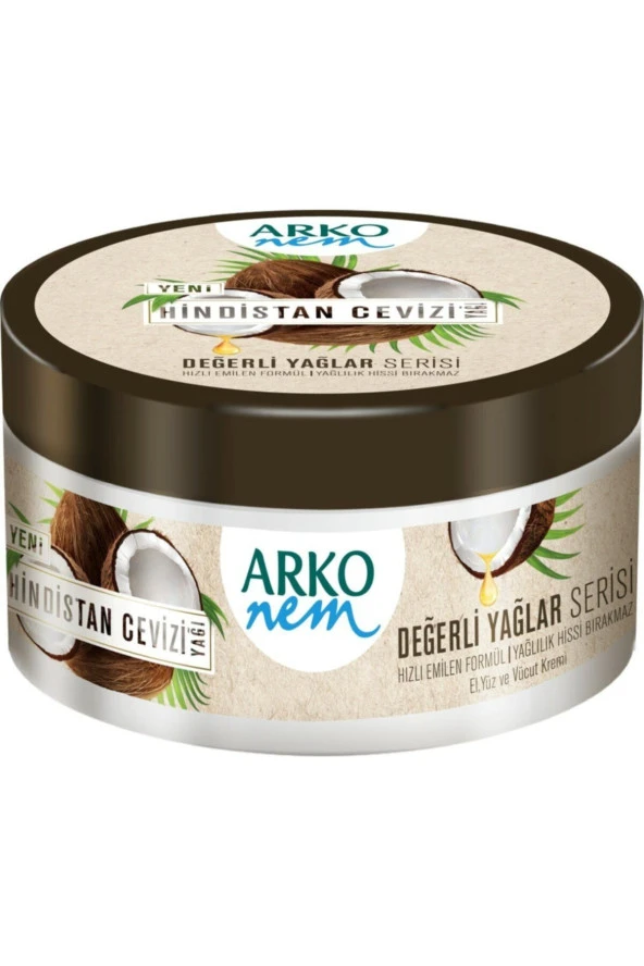 ARKO Nem Değerli Yağlar Kremi Hindistan Cevizi 250 ml ürün görseli