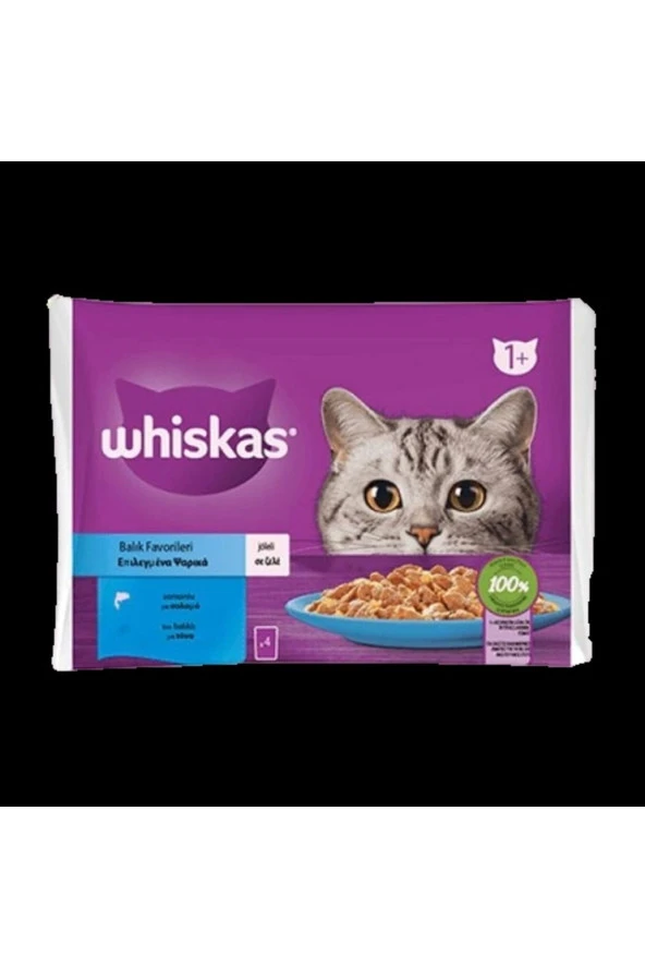 WHİSKAS Pouch Jöle Içinde Somonlu/ton Balıklı Kedi Konservesi 85gr ( 4´lü )