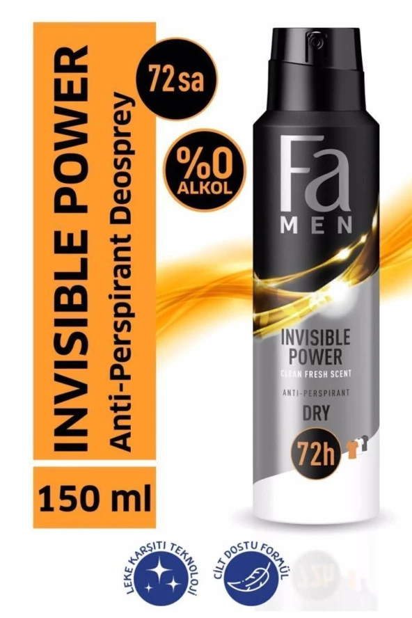 FA Men Invisible Power Leke Karşıtı Deosprey 150 ml