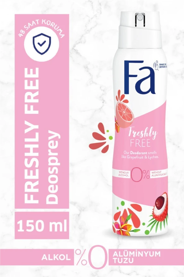 FA Grapefruit ve Lychee Kadın Deodorant 150 ml ürün görseli 1