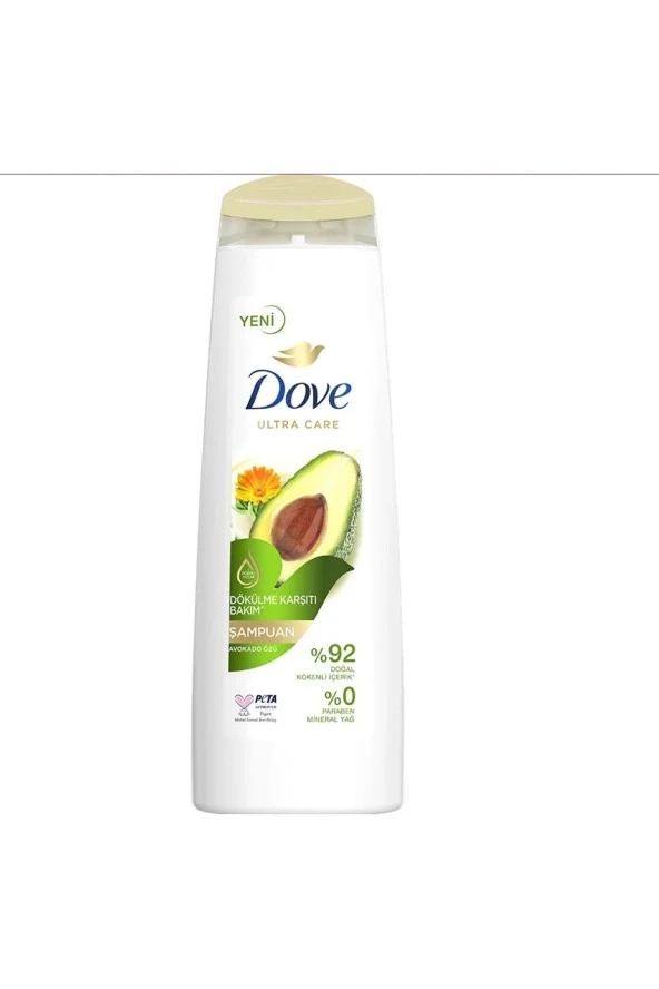 Dove Ultra Care Saç Bakım Şampuanı Dökülme Karşıtı Bakım Avokado Özü 400 Ml