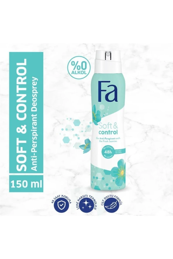 FA Women Soft & Control Deosprey Taze Yasemin 150 ml - Resim 3