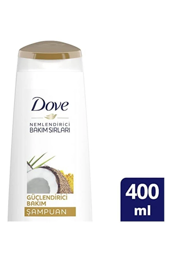 DOVE Nemlendirici Bakım Sırları Saç Bakım Şampuanı Güçlendirici Bakım Hindistan Cevizi Yağı Ve Zerde - 3