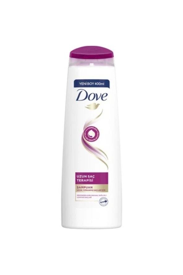 Dove Saç Bakım Şampuanı Uzun Saç Terapisi Uzun Yıpranmış Saçlar Için 400 Ml - Resim 2