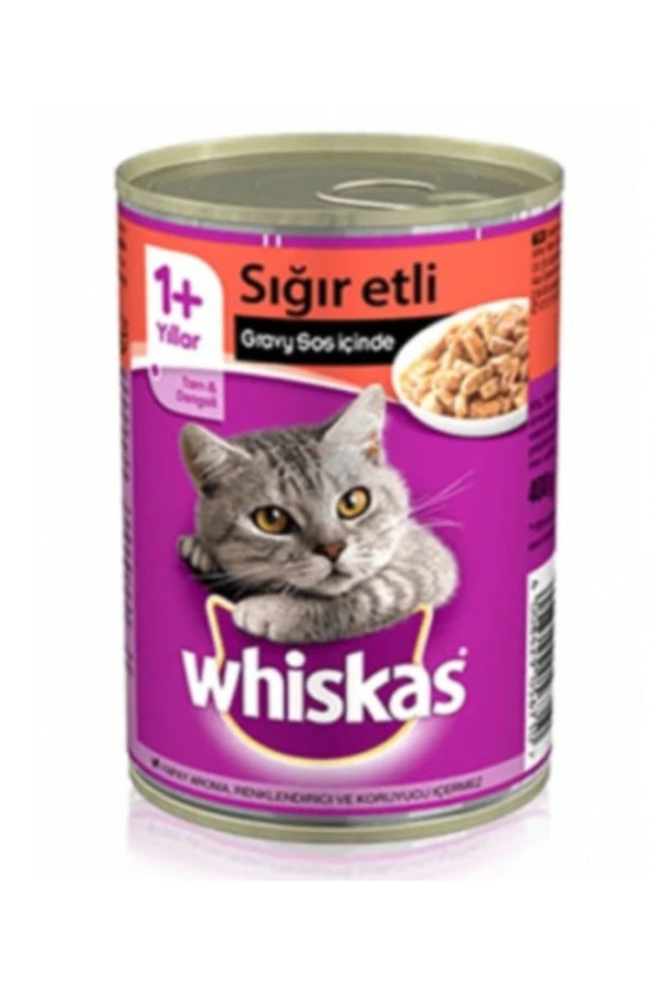 WHİSKAS Biftek Konserve Kedi Maması 400 gr