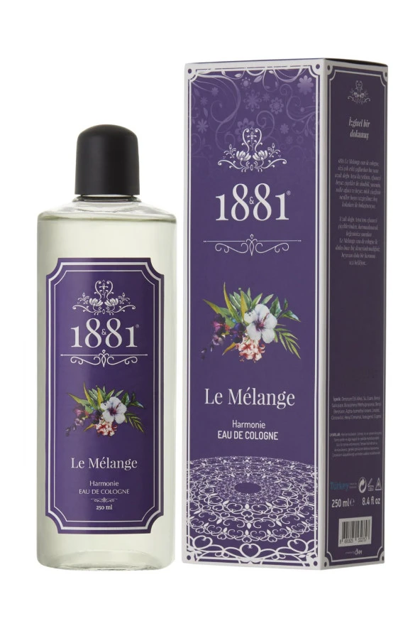 1881 KOLONYA Le Melange & Harmonie Kolonya 250 Ml Cam Şişe 80 Derece