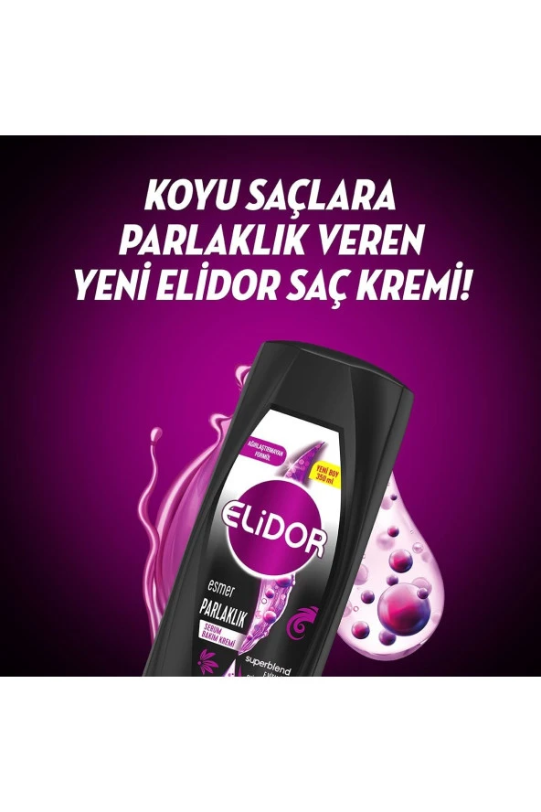 ELİDOR Superblend Serum Saç Bakım Kremi Esmer Parlaklık E Vitamini Chia Tohumu Yağı Keratin 350 Ml - 3