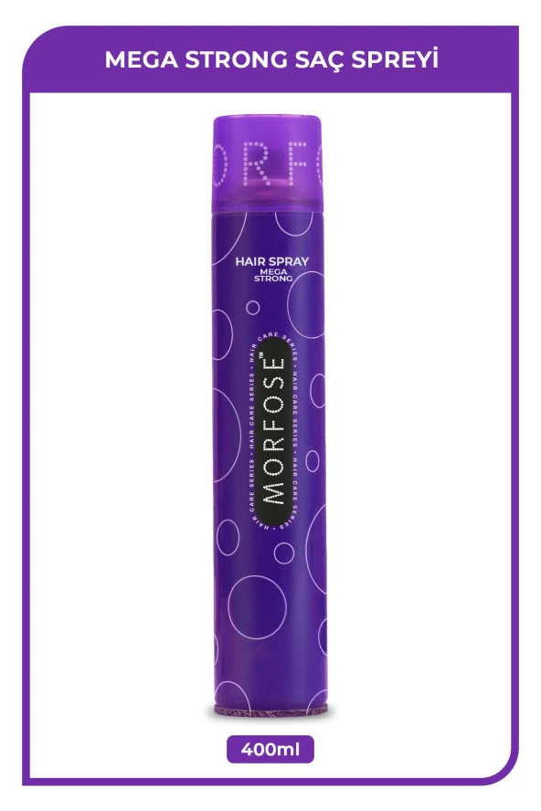 MORFOSE Saç Spreyi Mega Strong Mor 400 Ml-mega Güçlü Dış Etkenlere Karşı Kalıcı Tutuş