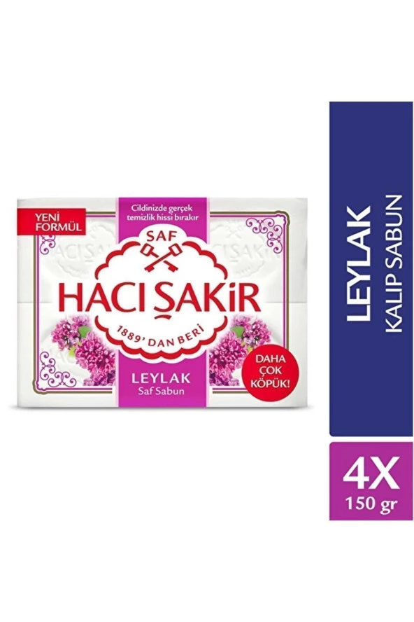 HACI ŞAKİR Marka: Haci Sakir Leylak Saf Kalıp Sabun 4x150 Gr Kategori: El Sabunu