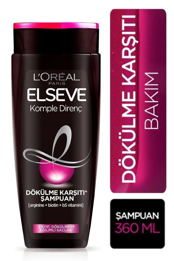 ELSEVE L'Oréal Paris Elseve Komple Direnç Dökülme Karşıtı Şampuan 360 ml