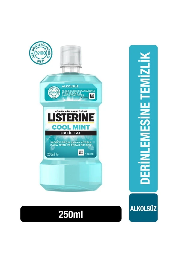 LİSTERİNE Cool Mint Hafif Tat Alkolsüz Ağiz Bakim Suyu 250 ml