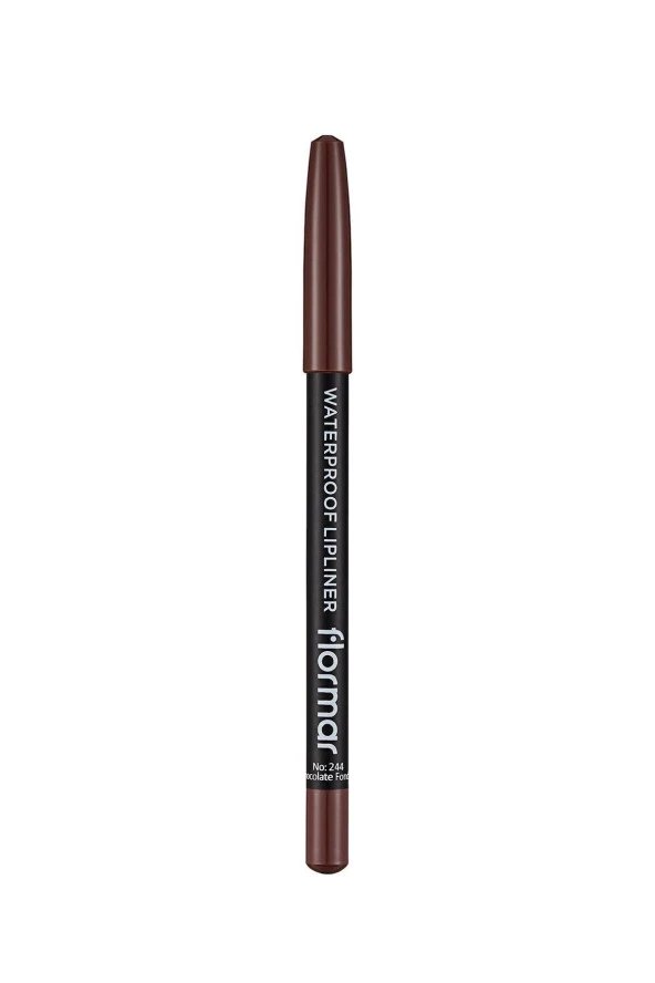 Flormar Suya Dayanıklı Dudak Kalemi (Kahve) - Waterproof Lipliner - 244 Chocolate Fondue - 8690604567591 - 3