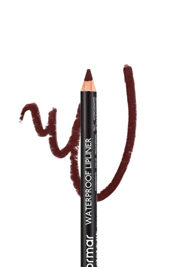 Flormar Suya Dayanıklı Dudak Kalemi (Kahve) - Waterproof Lipliner - 244 Chocolate Fondue - 8690604567591 - 4