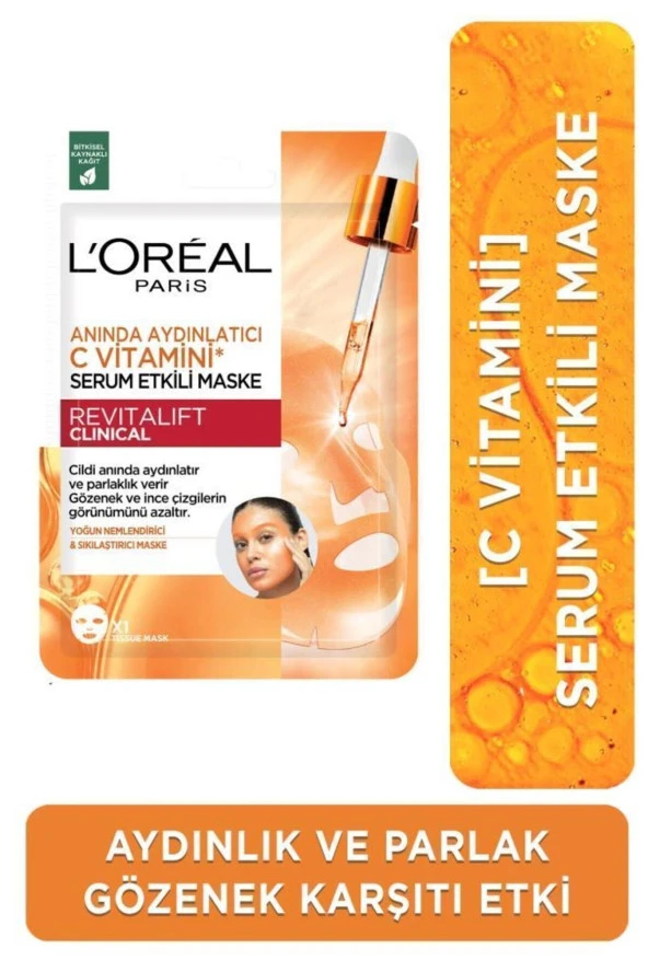 L'OREAL PARİS Revitalift Clinical Anında Aydınlatıcı C Vitamini Serum Etkili Maske