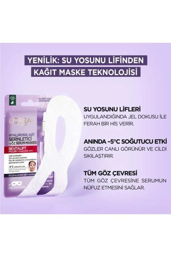 L'OREAL PARİS Revitalift Filler Serinletici Göz Serum Maskesi - 5