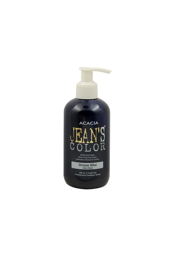 ACACİA Jean's Color Amonyaksız Renkli Saç Boyası Mavi Rüya 250 ml . Dream Blue Hair Dye 8680114782850 - 3