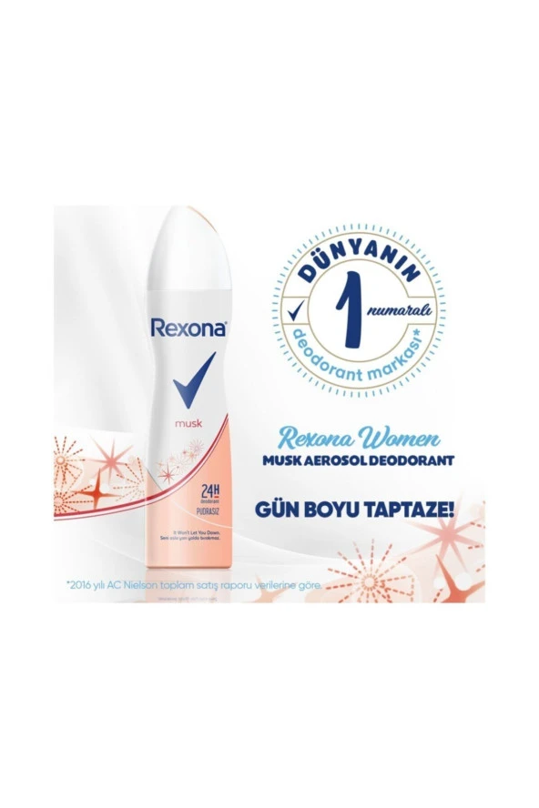 REXONA Musk Kadın Sprey Deodorant 150 Ml - Resim 3