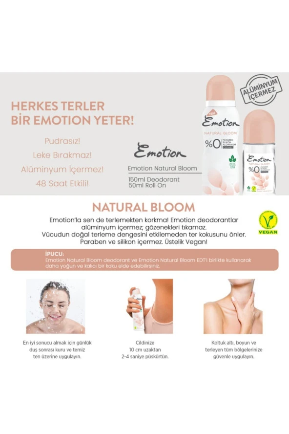 EMOTİON Natural Bloom Roll On 50ml - Resim 2
