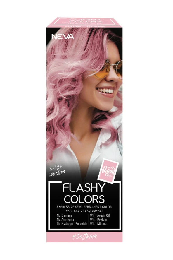 FLASHY COLORS Yarı Kalıcı Saç Boyası - Soft Pink / Toz Pembe 100 ml ürün görseli 1