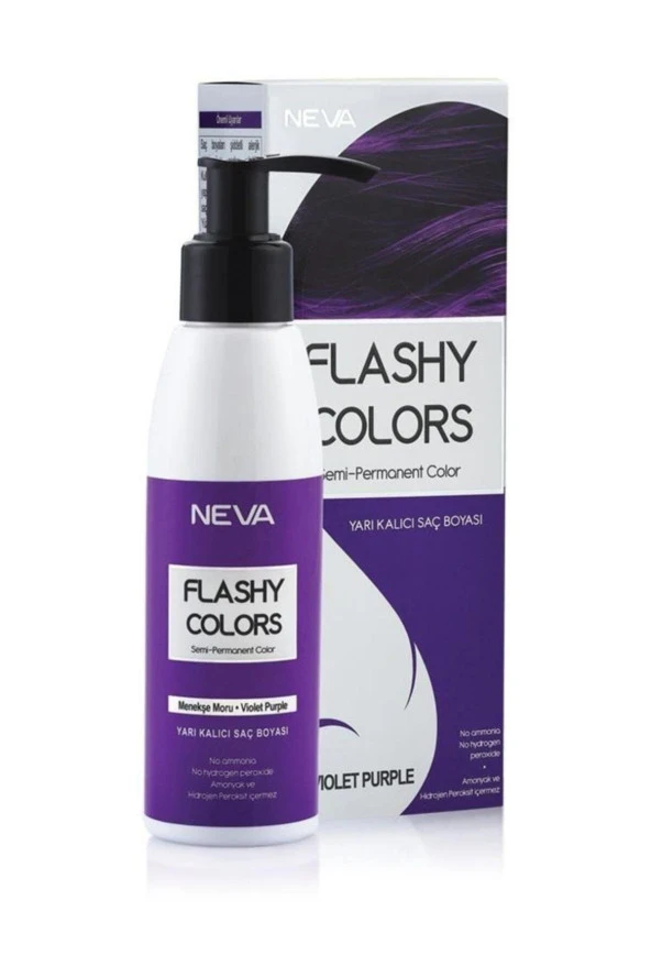 FLASHY COLORS Yarı Kalıcı Saç Boyası - Violet Purple / Menekşe Moru 100 ml