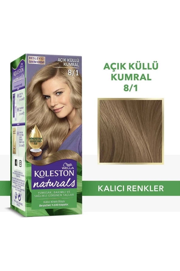 WELLA Koleston Naturals Saç Boyası 8/1 Açık Küllü Kumral