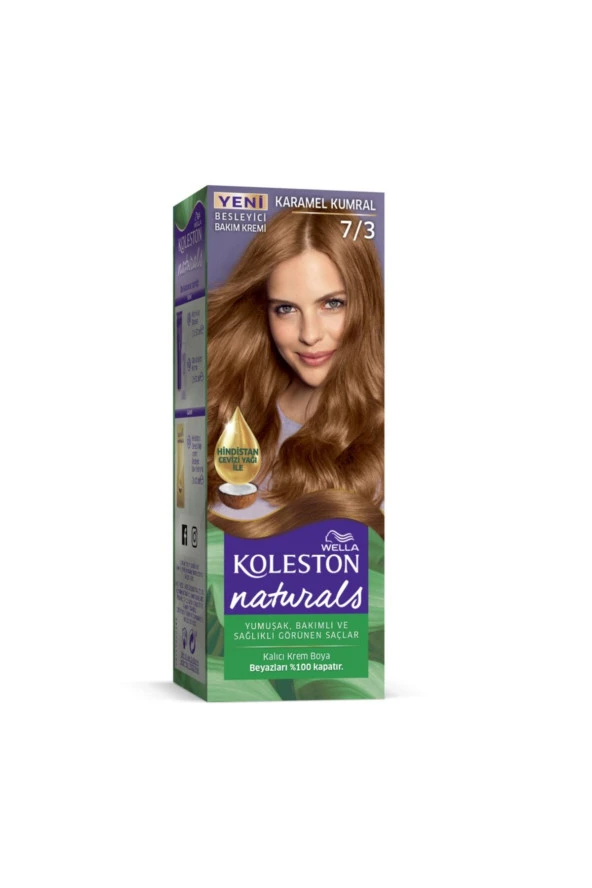 Wella Koleston Naturals Saç Boyası 7/3 Karamel Kumral