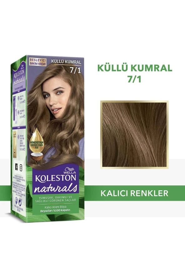 WELLA Koleston Naturals Saç Boyası 7/1 Küllü Kumral