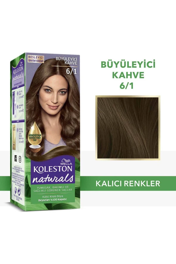 WELLA Koleston Naturals Saç Boyası 6/1 Büyüleyici Kahve