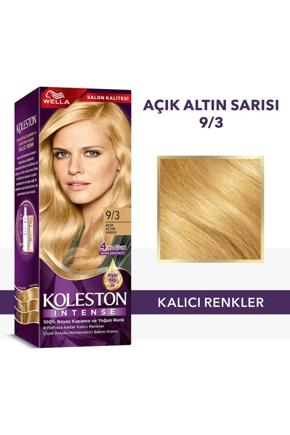 WELLA Koleston Intense Saç Boyası 9/3 Açık Altın Sarısı - Salon Kalitesi