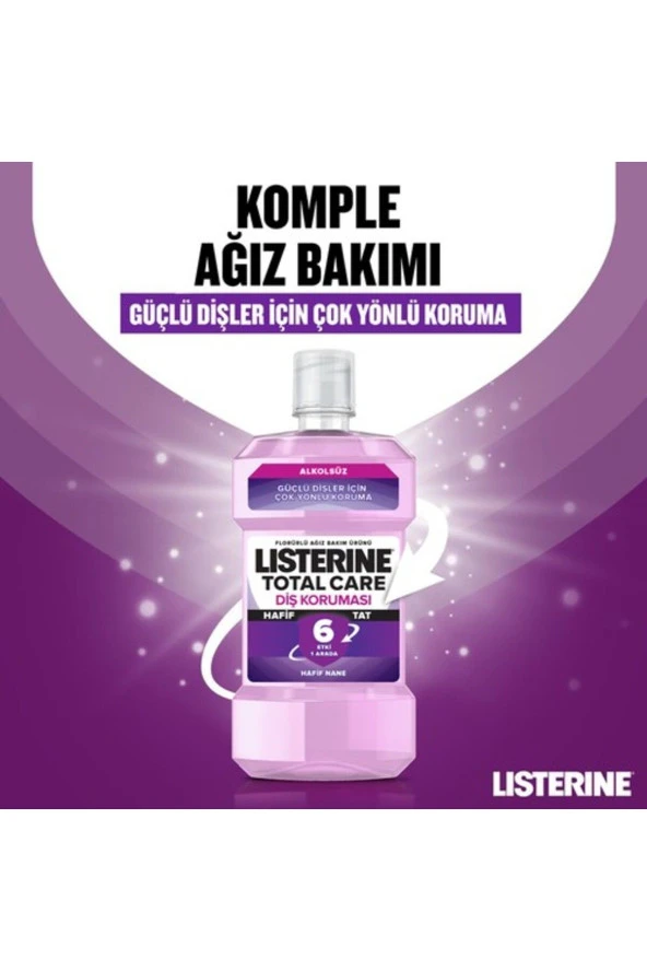 LİSTERİNE Total Care Diş Koruması Hafif Tat Ağız Bakım Suyu 250 ml - Resim 2