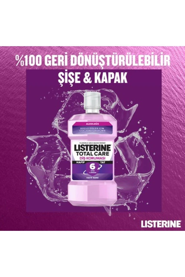 LİSTERİNE Total Care Diş Koruması Hafif Tat Ağız Bakım Suyu 250 ml - Resim 5