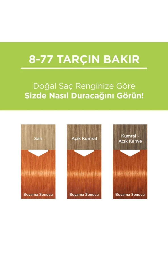 PALETTE Kalıcı Doğal Renkler Saç Boyası 8-77 Tarçın Bakır - 2
