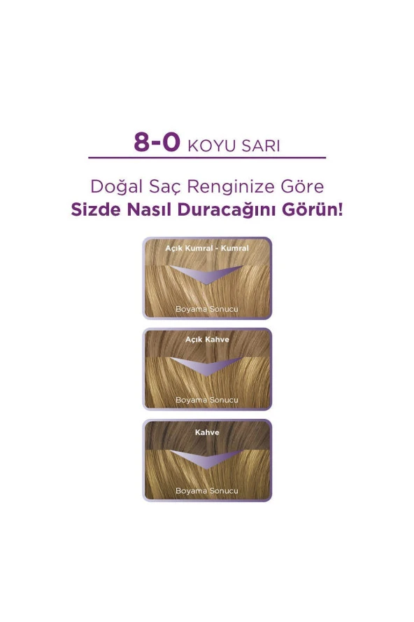 Palette Göz Alıcı Renkler 8.0 Koyu Sarı Saç Boyası