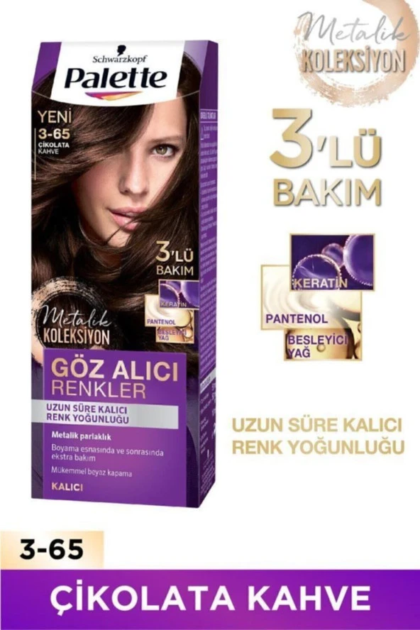 PALETTE Göz Alıcı Renkler Çikolata Kahve 3-65 Saç Boyası