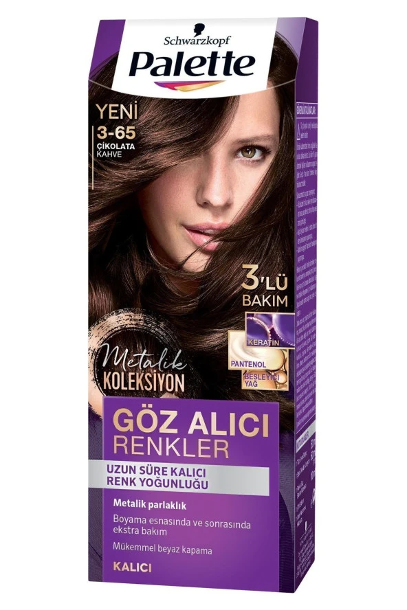 PALETTE Göz Alıcı Renkler Çikolata Kahve 3-65 Saç Boyası - 2