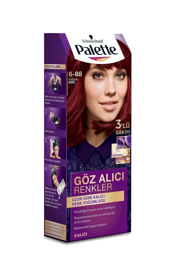 PALETTE Göz Alıcı Renkler 6-88 Yoğun Kızıl - 3