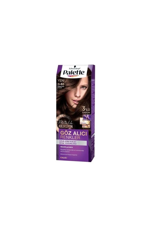 PALETTE Göz Alıcı Renkler Saç Boyası 3-65 Çikolata Kahve